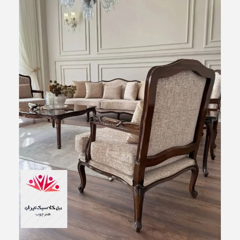 مبل کلاسیک کویین فرانسوی ک47624